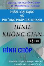 Phân loại dạng và phương pháp giải nhanh hình học không gian chuyên đề hình chóp