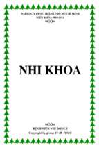 Giáo trình nhi khoa y hcm