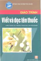 GIÁO TRÌNH VIẾT VÀ ĐỌC TÊN THUỐC