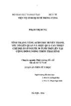 Tình trạng tăng acid uric huyết thanh, yếu tố liên quan và hiệu quả can thiệp chế độ ăn ở người 30 tuổi trở lên tại cộng đồng nông thôn thái bình