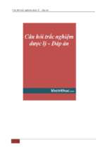 câu hỏi trắc nghiệm dược lý có đáp án
