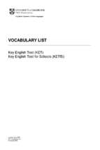 KET  WORDS LIST 