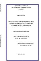 Luận văn một số giải pháp hoàn thiện hoạt động marketing nhằm nâng cao hiệu quả các dịch vụ tại vnpt nam định.