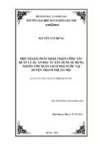Luận văn một số giải pháp hoàn thiện công tác quản lý dự án đầu tư xây dựng sử dụng nguồn vốn ngân sách nhà nước tại huyện thanh trì   hà nội