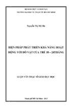 Biện pháp phát triển khả năng hoạt động với đồ vật của trẻ 18 – 24tháng