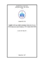 Nghiên cứu đặc điểm sinh học sinh sản sá sùng sipunculus nudus (linnaeus, 1767) tại quảng ninh