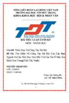 Tiểu luận tìm hiểu về công tác xã hội của các ban ngành và các nhà hảo tâm đối với các trẻ ở mái ấm bách hoa trang(tỉnh tây ninh)   luận văn, đồ án, đề tài tốt nghiệp