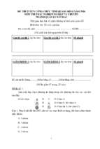 Bộ đề thi tuyển công chức ngành quản lý đất đai