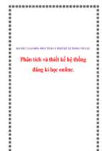 đề tài phân tích và thiết kế hệ thống đăng kí học online   luận văn, đồ án, đề tài tốt nghiệp