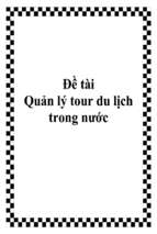 đề tài quản lý tour du lịch trong nước   luận văn, đồ án, đề tài tốt nghiệp