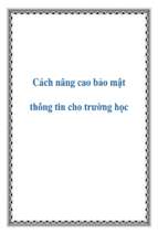 Cách nâng cao bảo mật thông tin cho trường học   luận văn, đồ án, đề tài tốt nghiệp