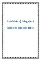 8 cách bảo vệ thông tin cá nhân đơn giản thời đại số   luận văn, đồ án, đề tài tốt nghiệp