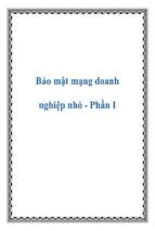 Bảo mật mạng doanh nghiệp nhỏ   phần i  