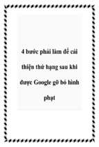 4 bước phải làm để cải thiện thứ hạng sau khi được google gỡ bỏ hình phạt   luận văn, đồ án, đề tài tốt nghiệp