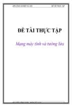 đề tài mạng máy tính và tường lửa   luận văn, đồ án, đề tài tốt nghiệp