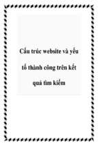 Cấu trúc website và yếu tố thành công trên kết quả tìm kiếm   luận văn, đồ án, đề tài tốt nghiệp