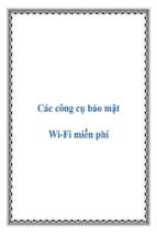 Các công cụ bảo mật wi fi miễn phí   luận văn, đồ án, đề tài tốt nghiệp