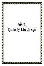 đề tài quản lý khách sạn   luận văn, đồ án, đề tài tốt nghiệp