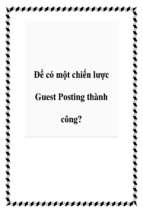 để có một chiến lược guest posting thành công   luận văn, đồ án, đề tài tốt nghiệp