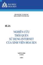 đề án nghiên cứu thói quen sử dụng internet của sinh viên hoa sen   luận văn, đồ án, đề tài tốt nghiệp