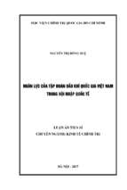 Nhân lực tập đoàn dầu khí quốc gia việt nam trong hội nhập quốc tế