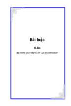 đề tài hệ thống quản trị nguồn lực doanh nghiệp   luận văn, đồ án, đề tài tốt nghiệp