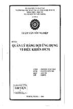 đề tài quản lý hàng đợi ứng dụng vi điều khiển 89c51   luận văn, đồ án, đề tài tốt nghiệp