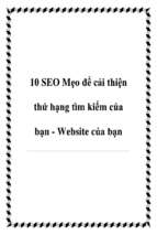 10 seo mẹo để cải thiện thứ hạng tìm kiếm của bạn   website của bạn   luận văn, đồ án, đề tài tốt nghiệp