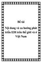 đề tài nội dung và xu hướng phát triển edi trên thế giới và tại việt nam   luận văn, đồ án, đề tài tốt nghiệp