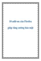 10 add on của firefox giúp tăng cường bảo mật   luận văn, đồ án, đề tài tốt nghiệp