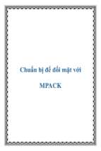 Chuẩn bị để đối mặt với mpack   luận văn, đồ án, đề tài tốt nghiệp