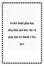 14 thủ thuật giúp bạn tăng hiệu quả làm việc và giúp bạn trở thành 1 seo pro   luận văn, đồ án, đề tài tốt nghiệp