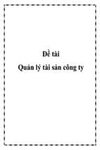 đề tài quản lý tài sản công ty   luận văn, đồ án, đề tài tốt nghiệp