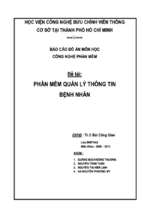 đề tài phần mềm quản lý thông tin bệnh nhân   luận văn, đồ án, đề tài tốt nghiệp