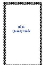 đề tài quản lý thuốc   luận văn, đồ án, đề tài tốt nghiệp