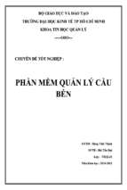 Chuyên đề phần mềm quản lý cầu bến   luận văn, đồ án, đề tài tốt nghiệp