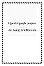 Cập nhật google penguin   tai họa ập đến dân seoer   luận văn, đồ án, đề tài tốt nghiệp