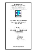 đề tài tìm hiểu công nghệ bluetooth và viết ứng dụng minh họa   luận văn, đồ án, đề tài tốt nghiệp