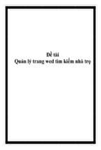 đề tài quản lý trang wed tìm kiếm nhà trọ   luận văn, đồ án, đề tài tốt nghiệp