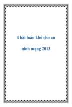 4 bài toán khó cho an ninh mạng 2013   luận văn, đồ án, đề tài tốt nghiệp