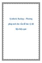 Synthetic backup – phương pháp mới cho vấn đề bảo vệ dữ liệu hiệu quả   luận văn, đồ án, đề tài tốt nghiệp