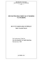 đồ án môi trường phát triển tác tử di động và ứng dụng   luận văn, đồ án, đề tài tốt nghiệp