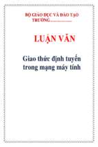 Luận văn giao thức định tuyến trong mạng máy tính   luận văn, đồ án, đề tài tốt nghiệp