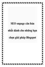 Seo onpage căn bản nhất dành cho những bạn chọn giải pháp blogspot   luận văn, đồ án, đề tài tốt nghiệp