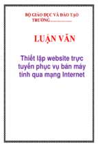 Luận văn thiết lập website trực tuyến phục vụ bán máy tính qua mạng internet   luận văn, đồ án, đề tài tốt nghiệp