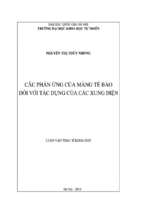 Luận văn các phản ứng của màng tế bào đối với tác dụng của các xung điện   luận văn, đồ án, đề tài tốt nghiệp