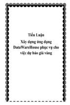 Tiểu luận xây dựng ứng dụng datawarehouse phục vụ cho việc dự báo giá vàng   luận văn, đồ án, đề tài tốt nghiệp