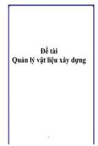 đề tài xây dựng chương trình quản lý vật liệu xây dựng   luận văn, đồ án, đề tài tốt nghiệp