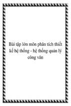 Môn phân tích thiết kế hệ thống   hệ thống quản lý công văn   luận văn, đồ án, đề tài tốt nghiệp