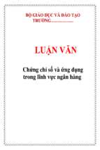 Luận văn chứng chỉ số và ứng dụng trong lĩnh vực ngân hàng   luận văn, đồ án, đề tài tốt nghiệp